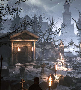 picture of the village in resident evil 8.